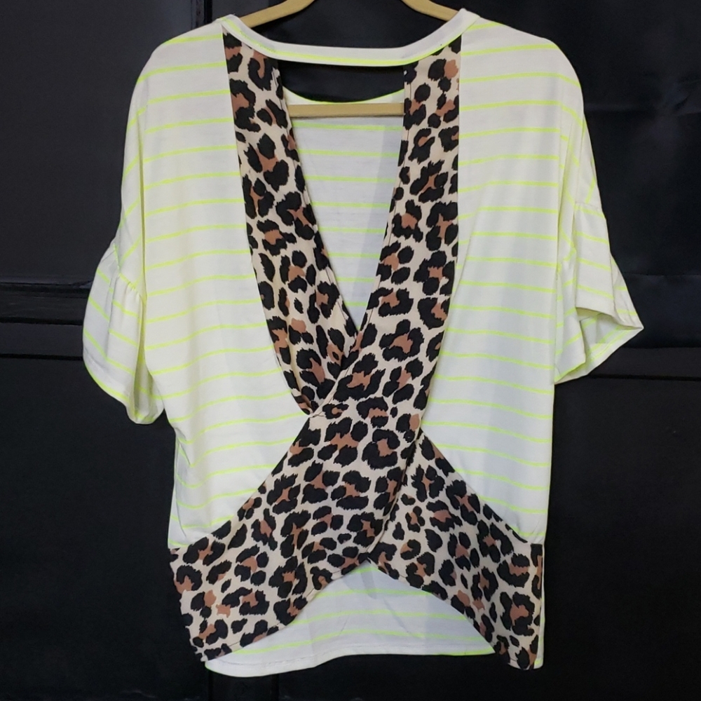 NWOT Mixed Print Blouse - Picture 1 of 9